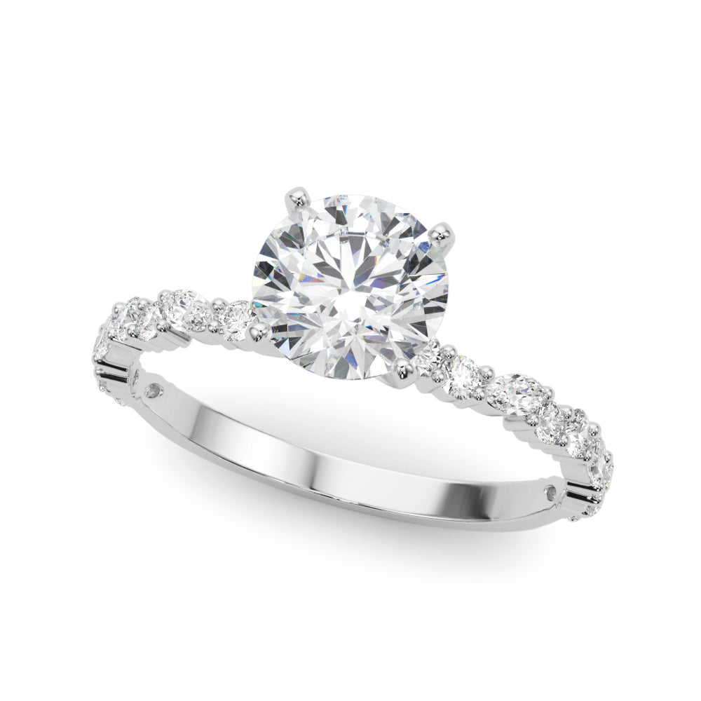 Shared Prong Engagement Ring