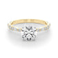 Shared Prong Engagement Ring