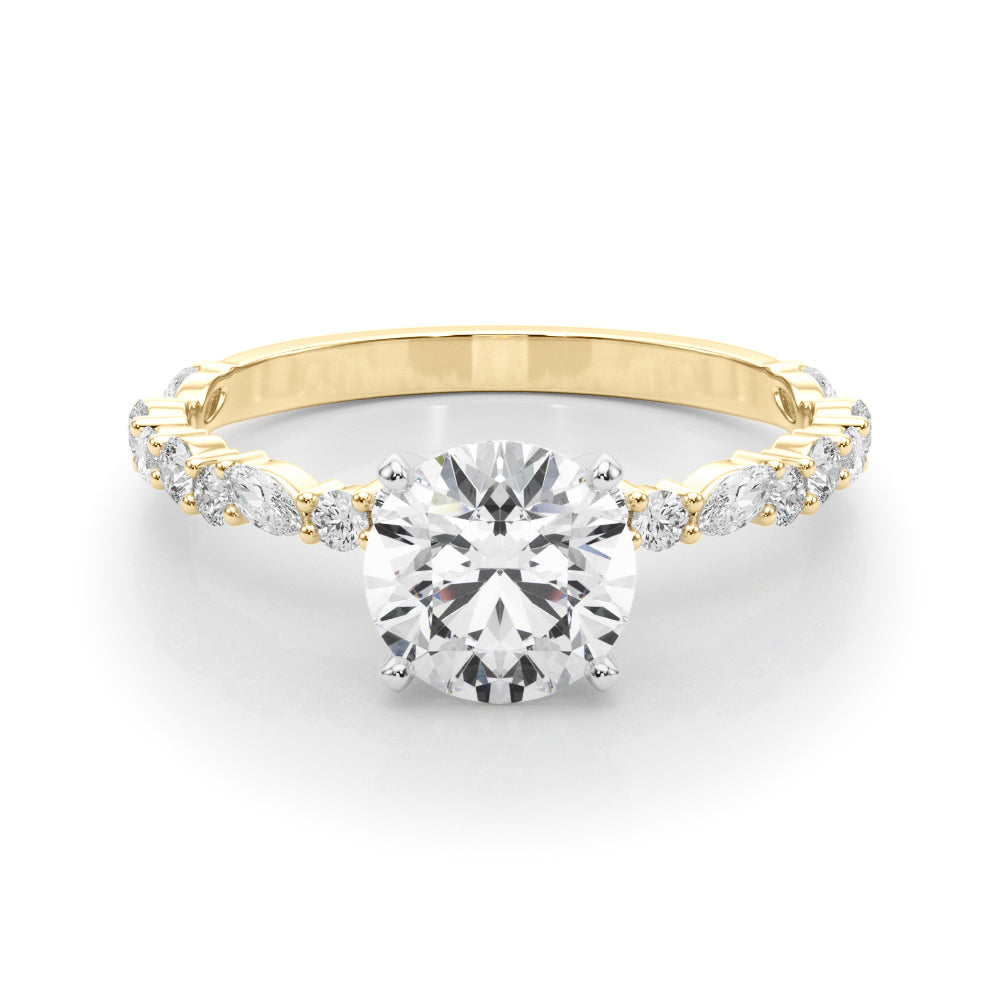 Shared Prong Engagement Ring