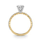 Shared Prong Engagement Ring