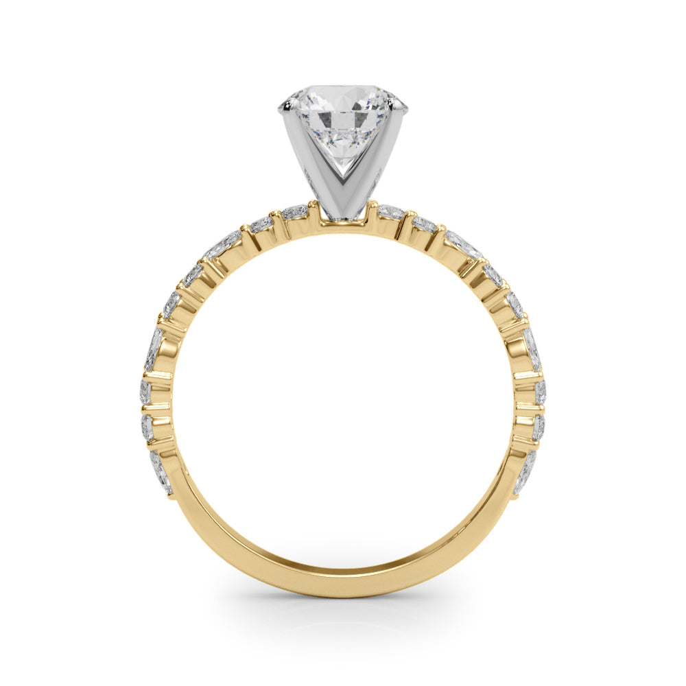 Shared Prong Engagement Ring