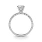 Shared Prong Engagement Ring