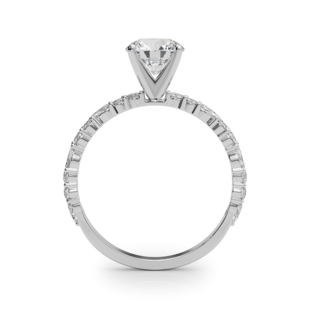 Shared Prong Engagement Ring