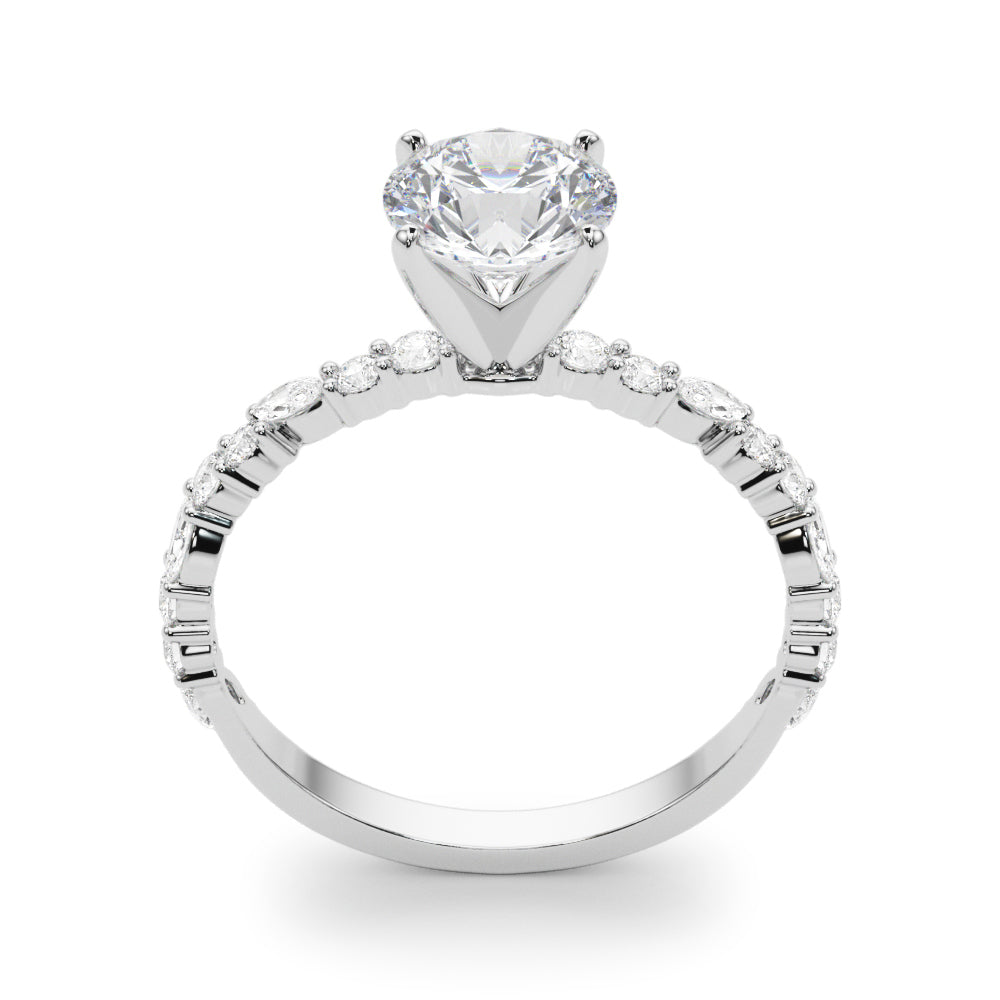 Shared Prong Engagement Ring