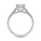 Single Row Prong Hidden Halo Engagement Ring
