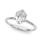 Oval Tulip Solitaire Engagement Ring