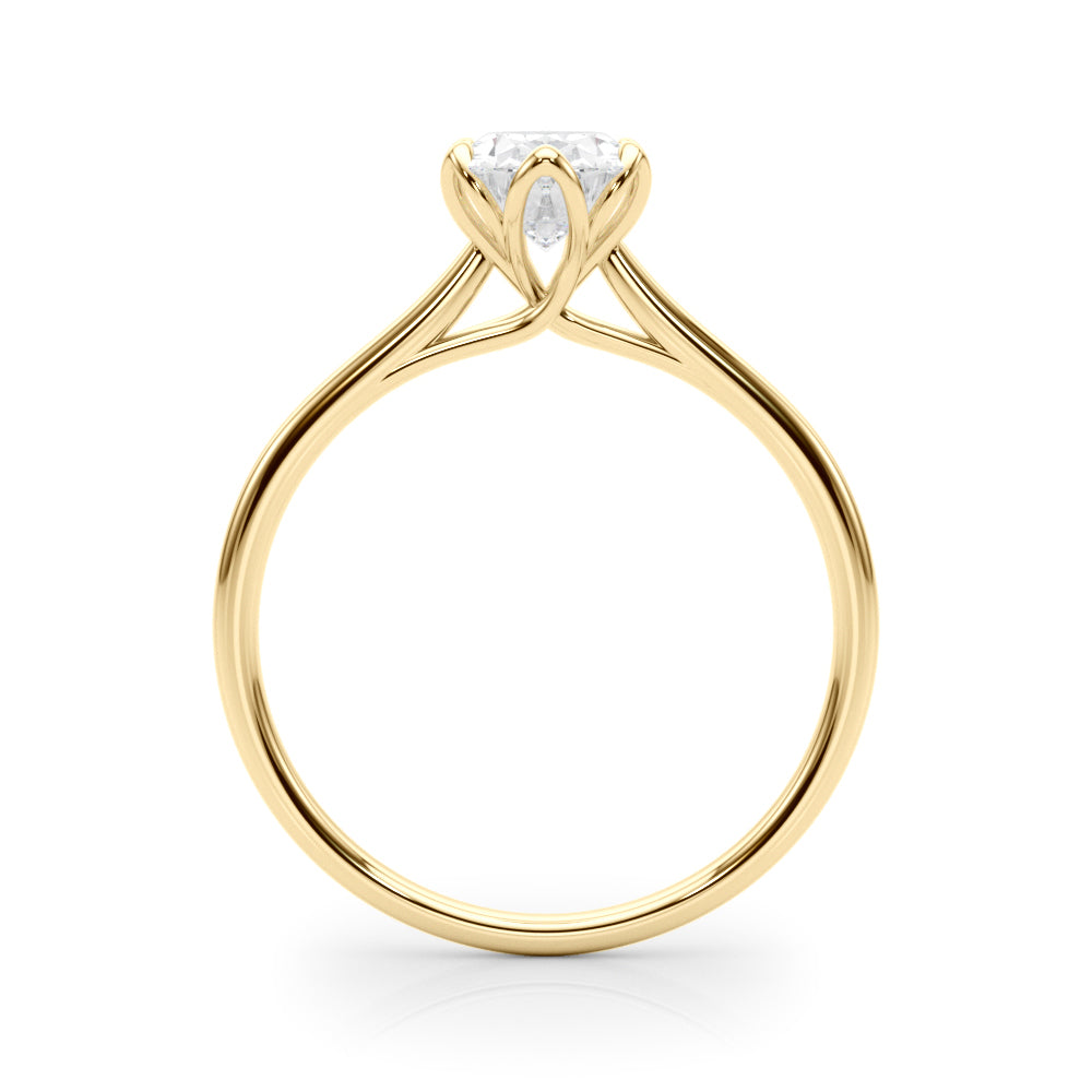 Oval Tulip Solitaire Engagement Ring