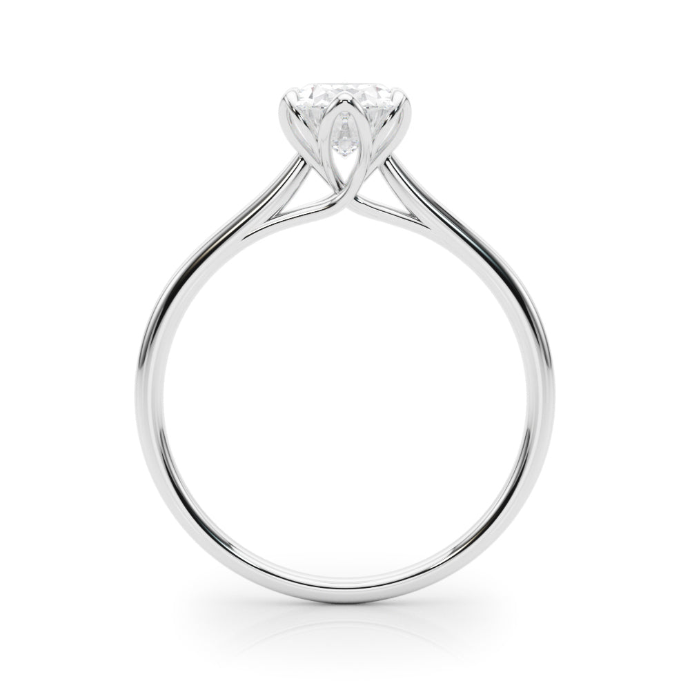 Oval Tulip Solitaire Engagement Ring