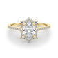 Vintage Inspired Oval Halo Engagement Ring