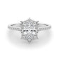 Vintage Inspired Oval Halo Engagement Ring