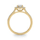 Vintage Inspired Oval Halo Engagement Ring