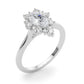 Pear Shape Solitaire Halo Engagement Ring