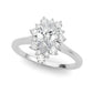 Pear Shape Solitaire Halo Engagement Ring