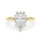 Pear Shape Solitaire Halo Engagement Ring