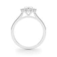 Pear Shape Solitaire Halo Engagement Ring