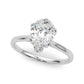 Pear Shape Tulip Solitaire Engagement Ring