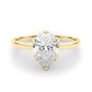 Pear Shape Tulip Solitaire Engagement Ring
