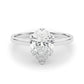 Pear Shape Tulip Solitaire Engagement Ring