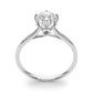 Pear Shape Tulip Solitaire Engagement Ring