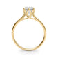 6-Prong Emerald Cut Floral Engagement Ring