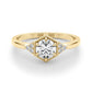 Round Hexagonal Shaped Engagement Ring