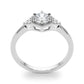 Round Hexagonal Shaped Engagement Ring