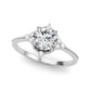 Cluster Side Round Engagement Ring