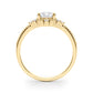Cluster Side Round Engagement Ring