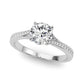 Bypass Single Row Prong Set Engagement Ring