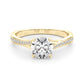 Bypass Single Row Prong Set Engagement Ring