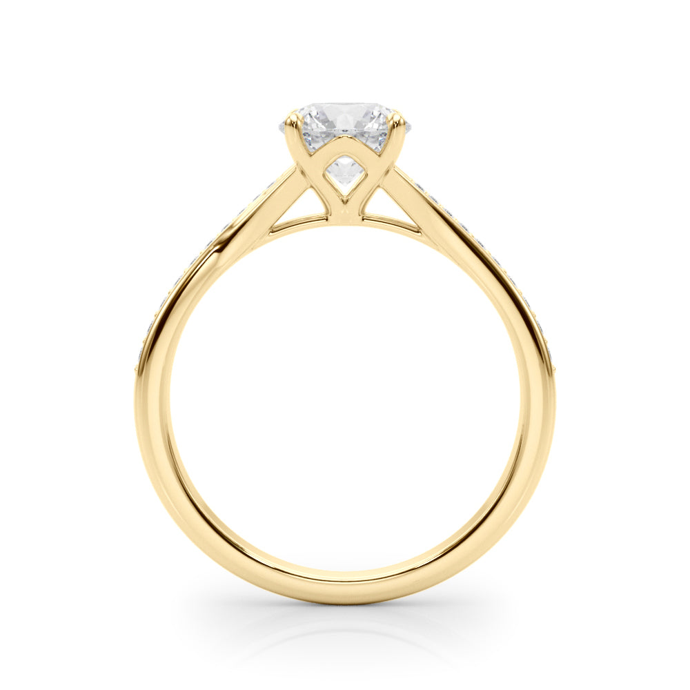 Bypass Single Row Prong Set Engagement Ring