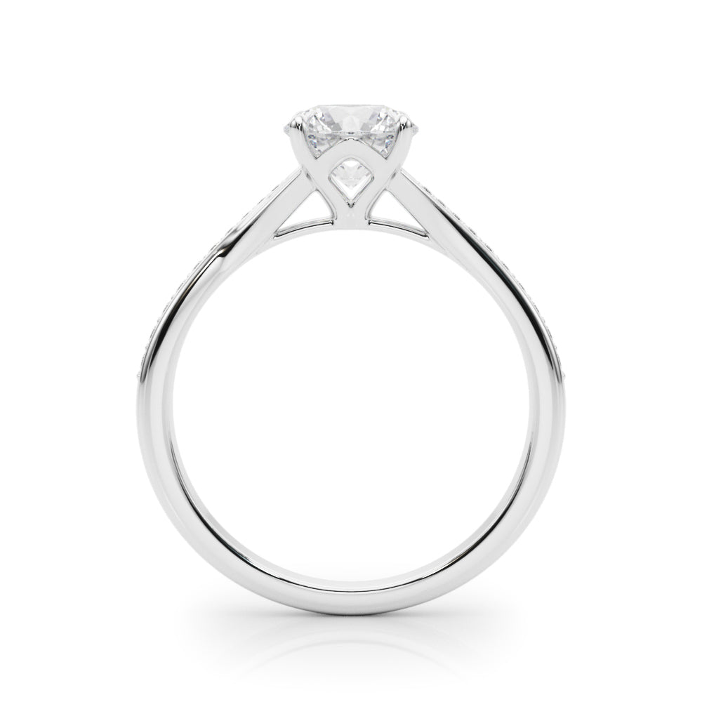 Bypass Single Row Prong Set Engagement Ring
