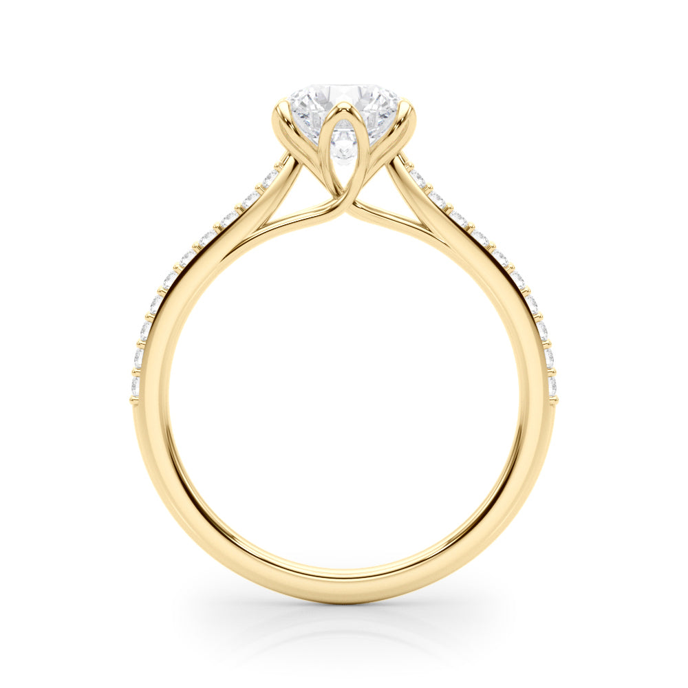 6-Prong Single Row Round Engagement Ring