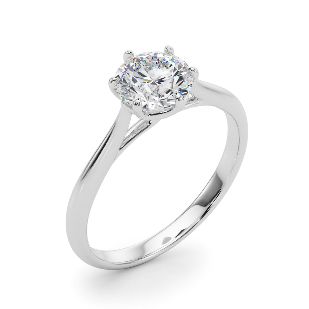 Solitaire Round Engagement Rings