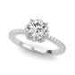 Prong Set Halo Engagement Ring