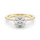 Prong Set Halo Engagement Ring