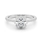Prong Set Halo Engagement Ring