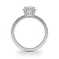 Prong Set Halo Engagement Ring