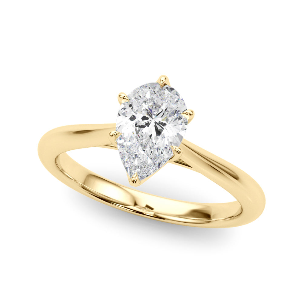 Pear Shape Solitaire Engagement Rings