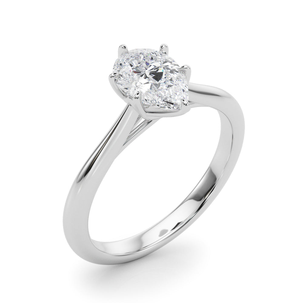 Pear Shape Solitaire Engagement Rings