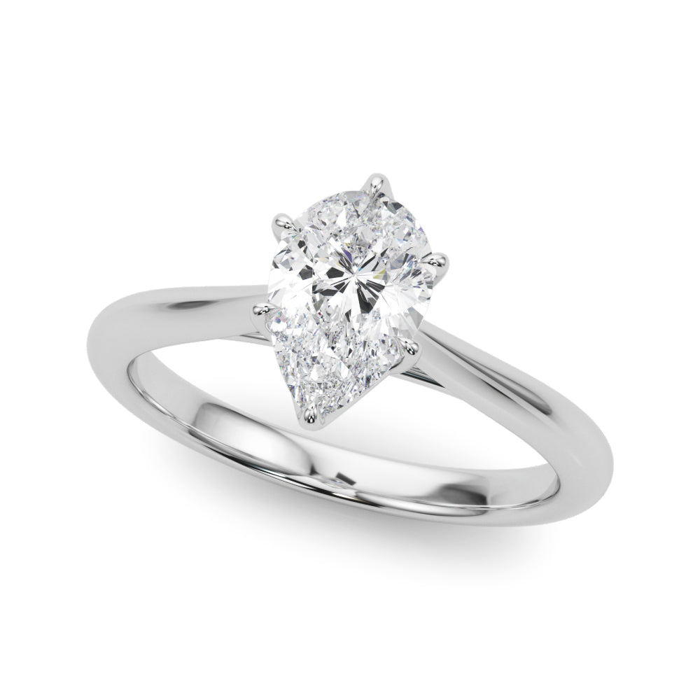 Pear Shape Solitaire Engagement Rings