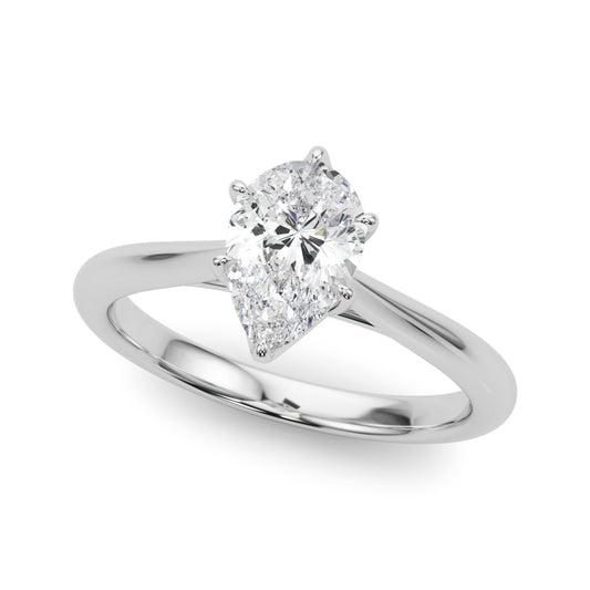 Pear Shape Solitaire Engagement Rings