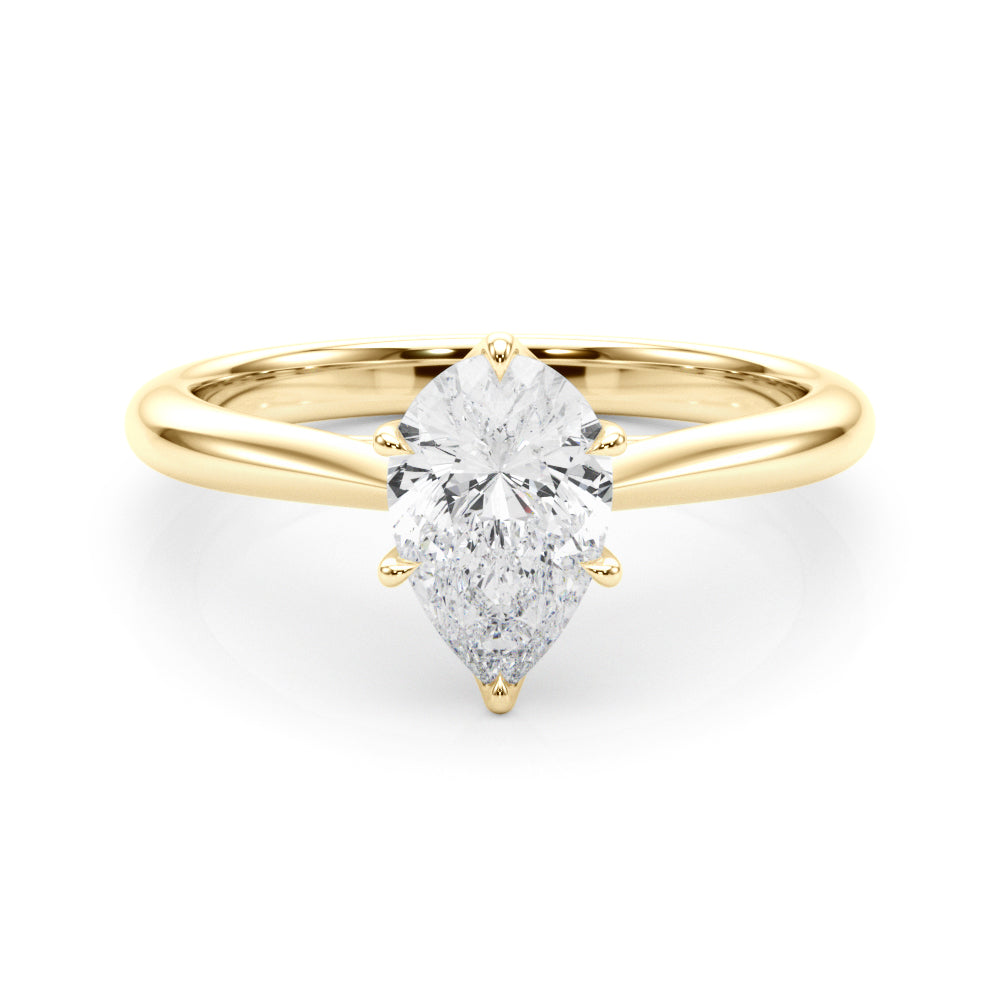 Pear Shape Solitaire Engagement Rings
