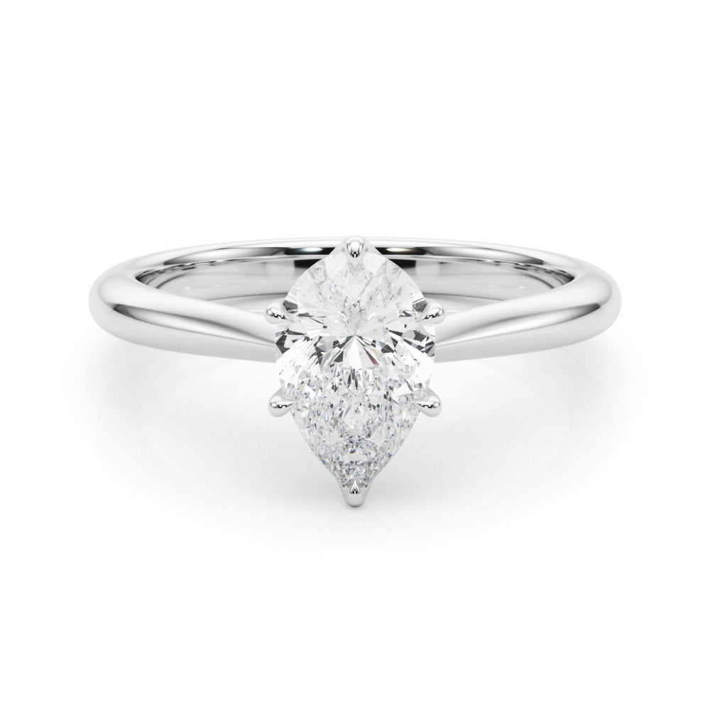 Pear Shape Solitaire Engagement Rings