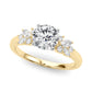 Scattered Diamond Cathedral Engagement Ring