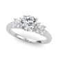 Scattered Diamond Cathedral Engagement Ring