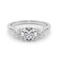Scattered Diamond Cathedral Engagement Ring