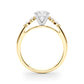 Scattered Diamond Cathedral Engagement Ring