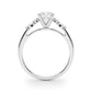 Scattered Diamond Cathedral Engagement Ring