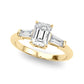 Tapered Baguette 3-Stone Emerald Cut Engagement Ring